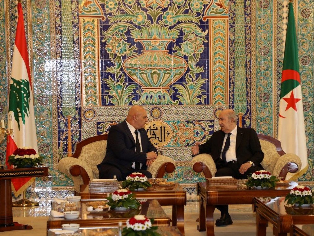 Le président de la République s'entretient avec son homologue libanais