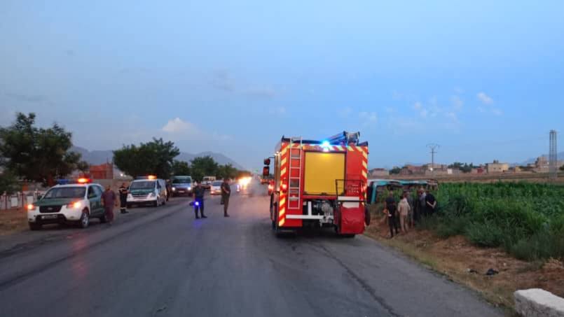 سطيف: 22 جريحا في حادث انقلاب حافلة ببلدية الرصفة  (حماية مدنية)