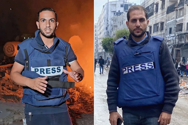 ارتقاء 4 صحفيين فلسطينيين في قصف على غزة