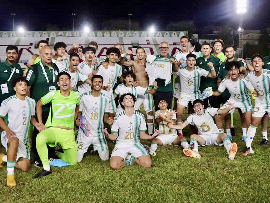 Joie des joueurs de l'EN U17