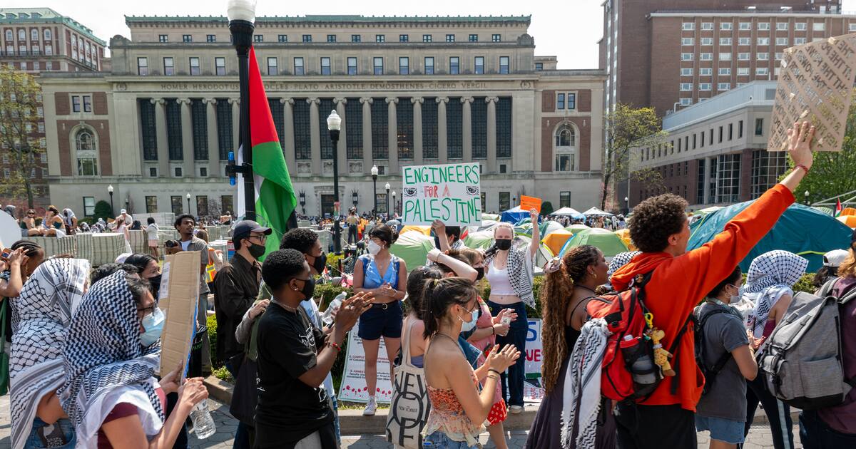 Manif-étudiant us gaza