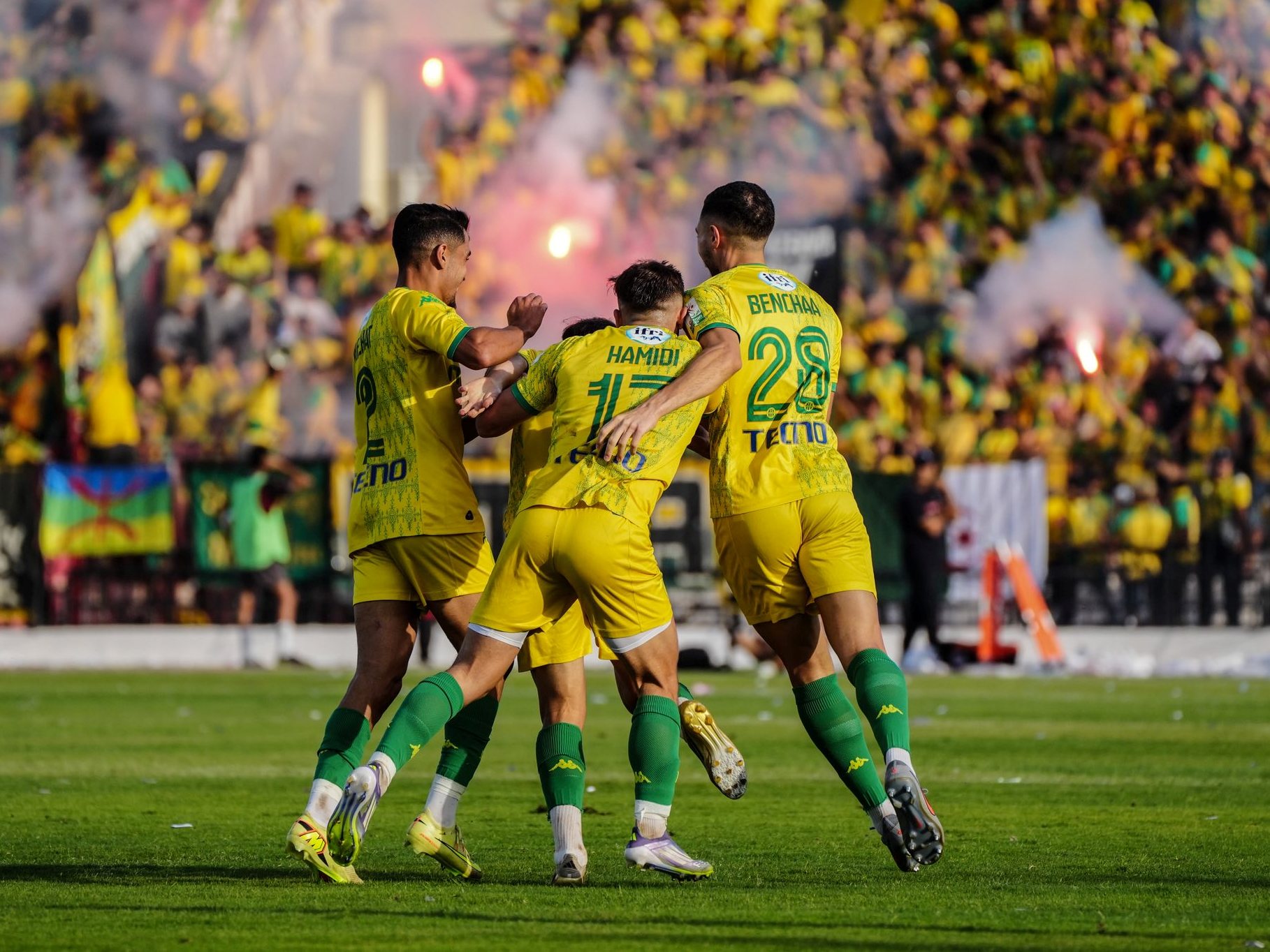 Grande joie des joueurs de la JSK