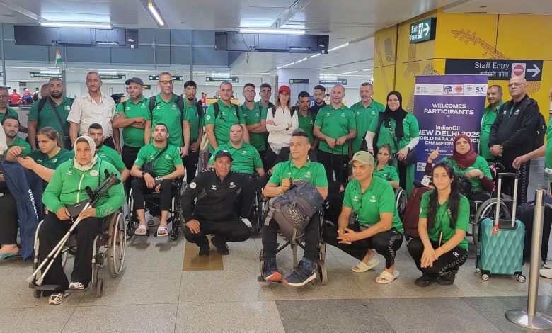 La délégation algérienne de para-athlétisme