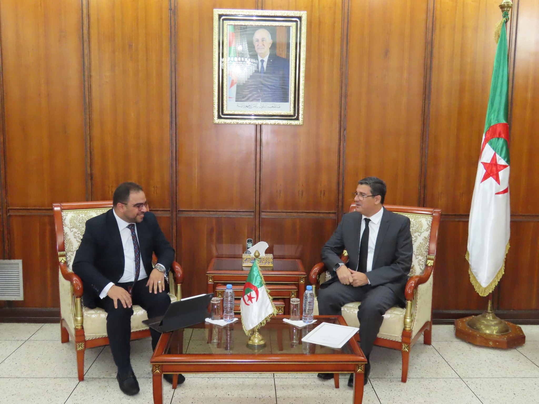 مسعودان يستقبل المدير الإقليمي للمركز الإفريقي لمكافحة الأمراض والوقاية  منها لمنطقة شمال إفريقيا