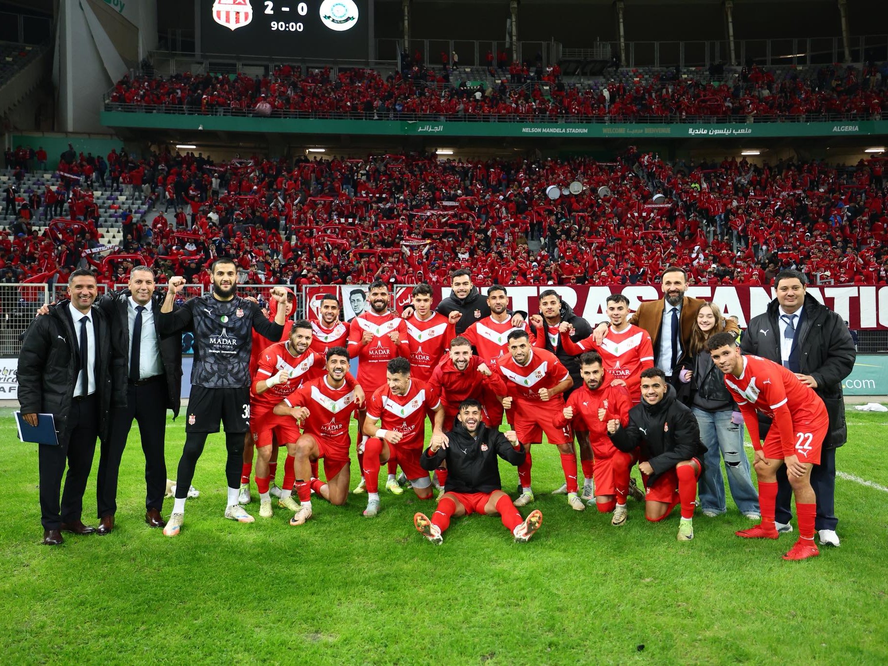 Joie des joueurs du CRB