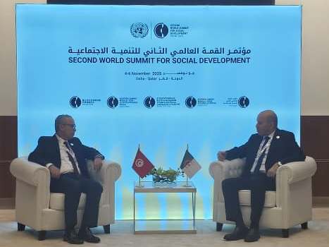 القمة العالمية للتنمية الاجتماعية: السيد سايحي يجري محادثات مع نظيره  التونسي ويلتقي بنظيره الكوبي