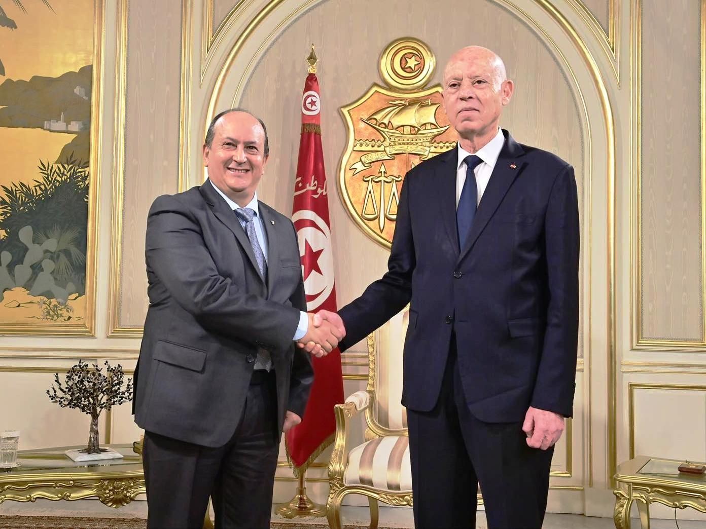 الوزير الأول السيد سيفي غريب يستقبل من طرف الرئيس التونسي