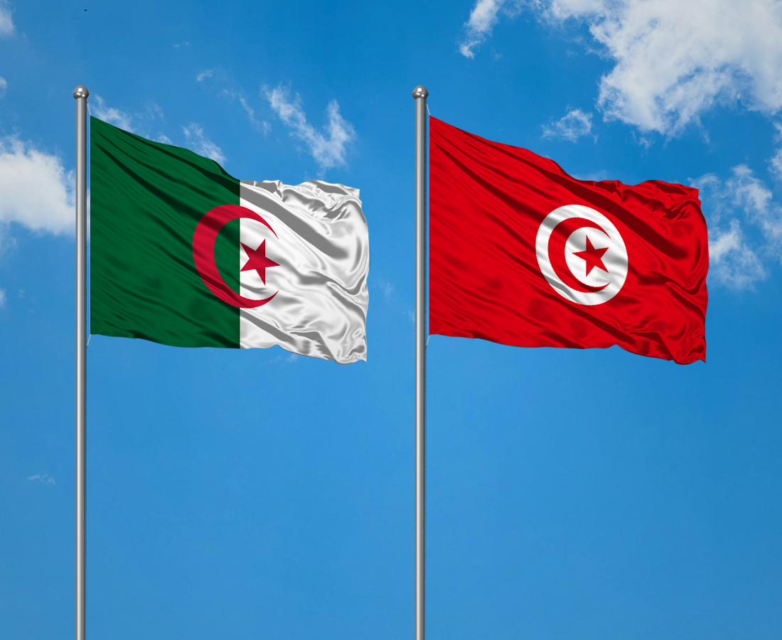 Drapeaux Algérie Tunisie
