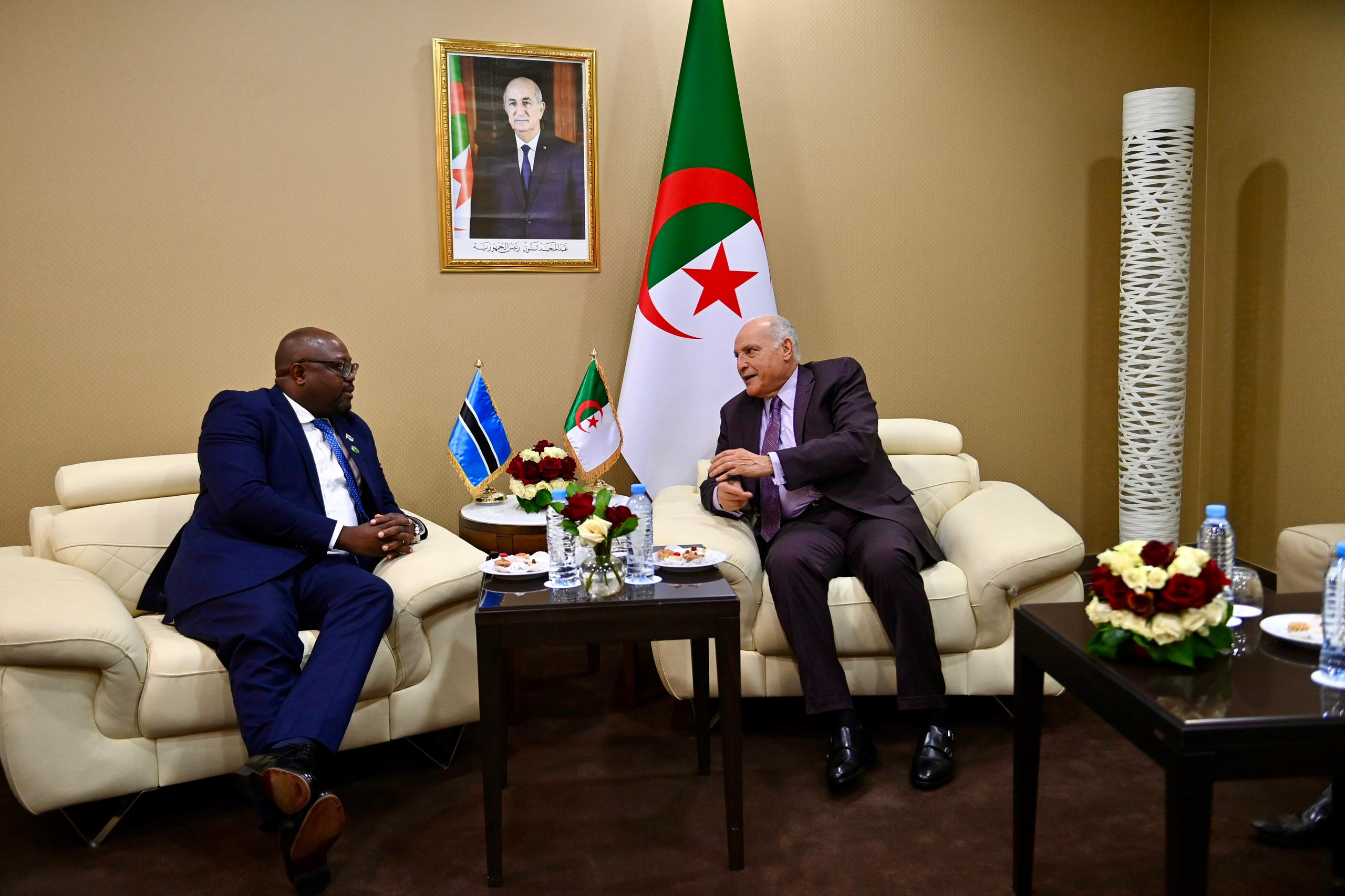 وزير الشؤون الخارجية يستقبل وزير العلاقات الدولية لجمهورية بوتسوانا