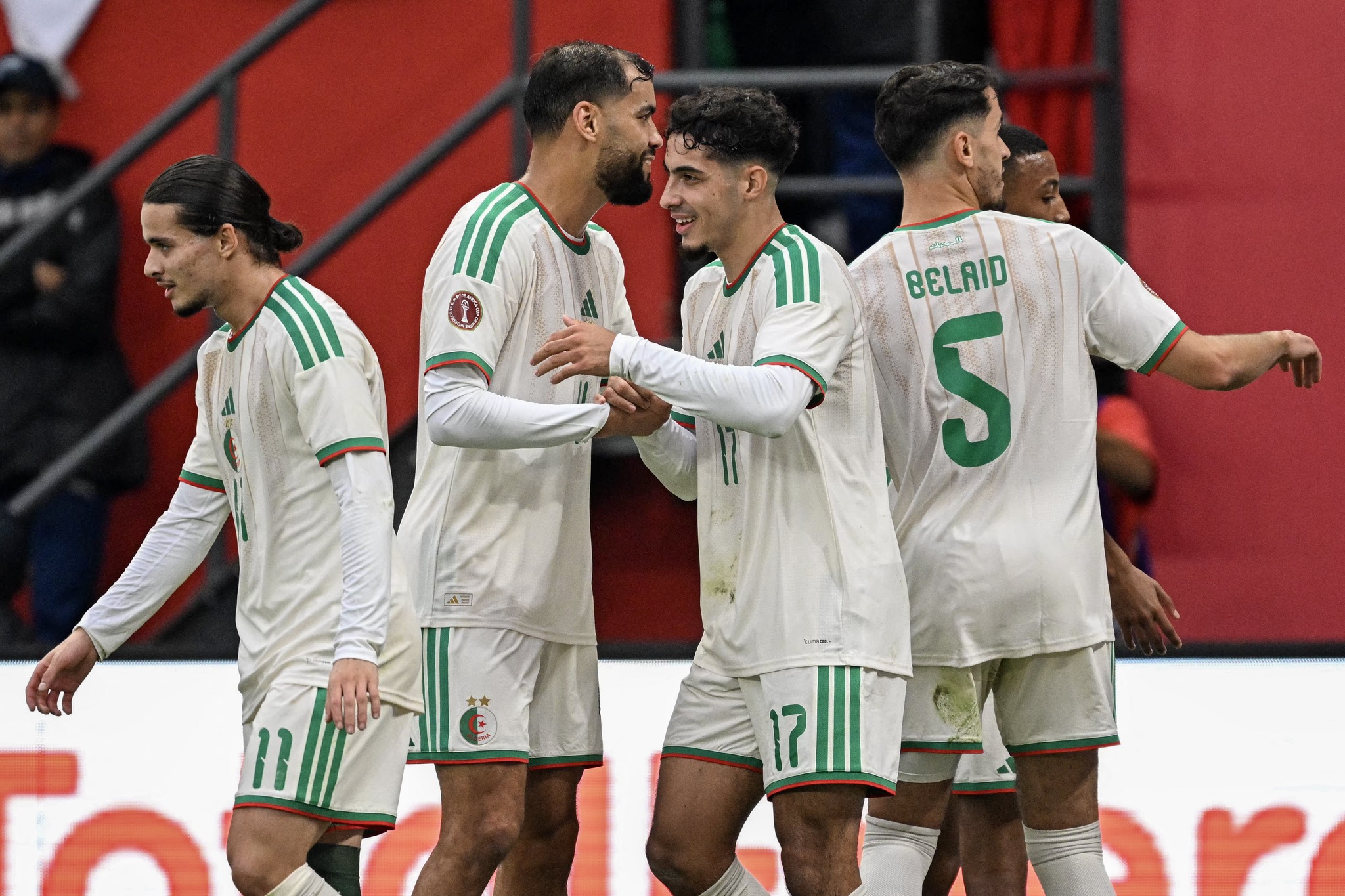 Joie des joueurs de l'équipe nationale