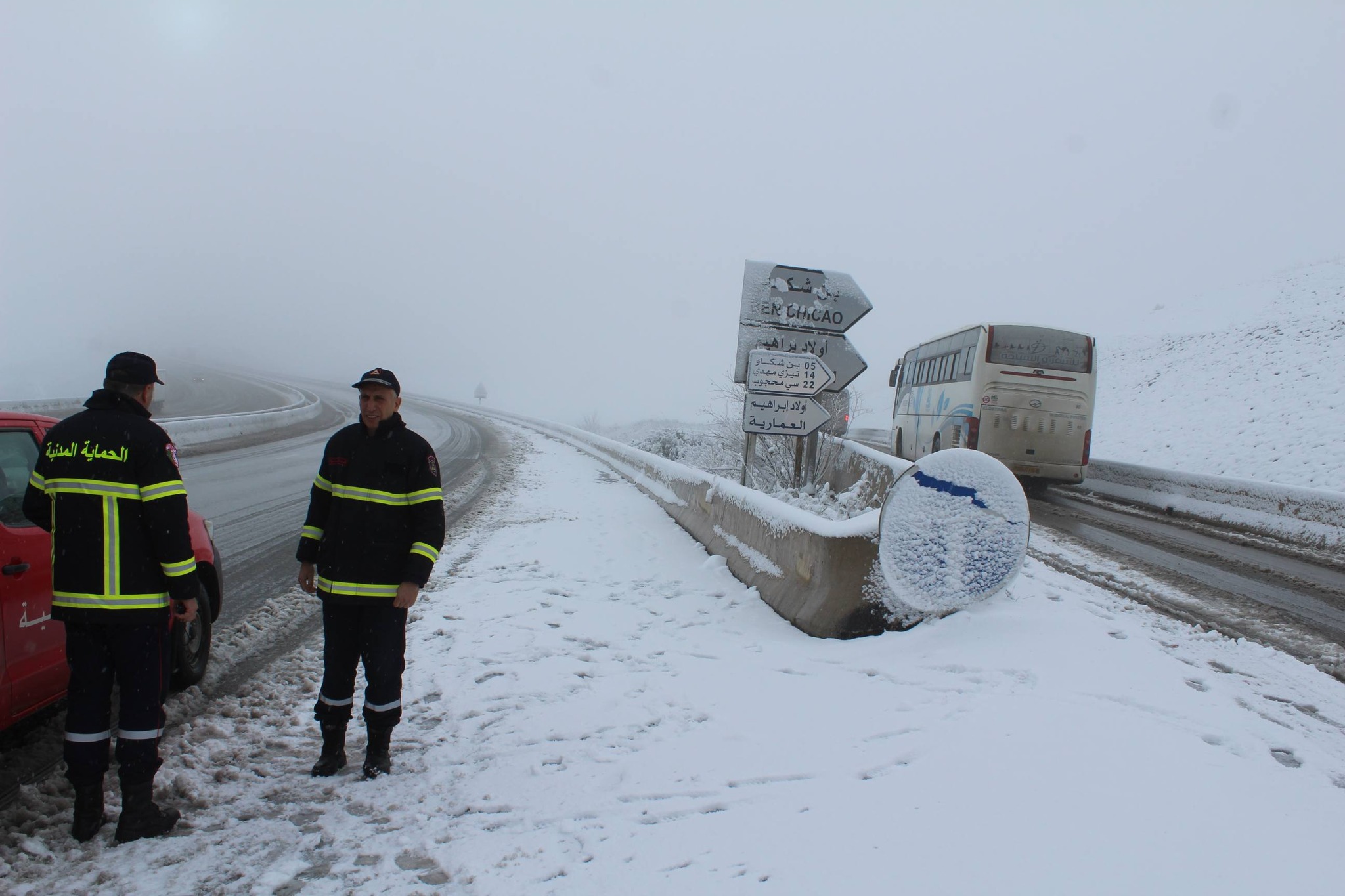 Routes coupées par la neige
