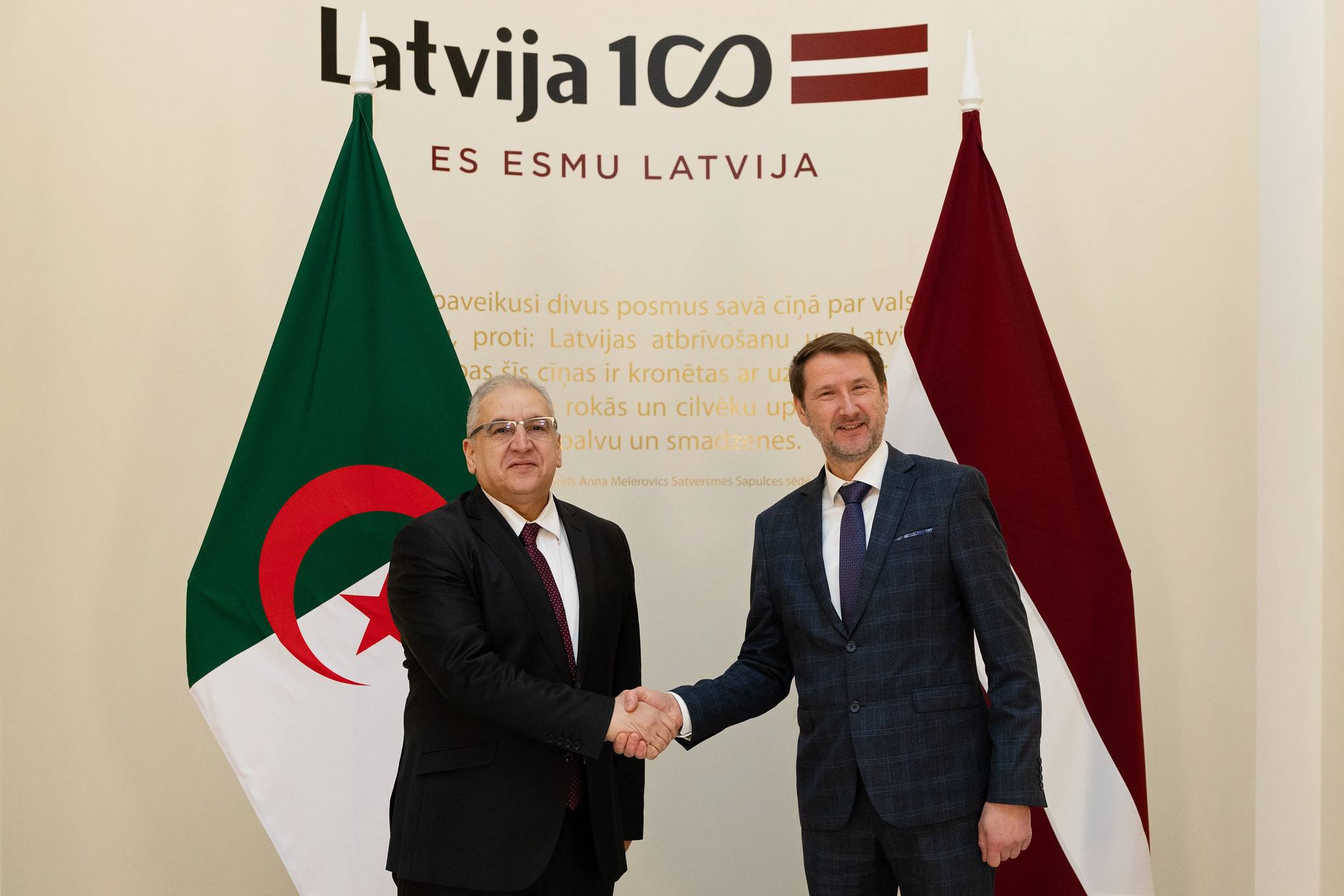 السيد مقرمان يترأس بريغا الدورة الثانية للمشاورات السياسية الثنائية  الجزائرية-اللاتفية