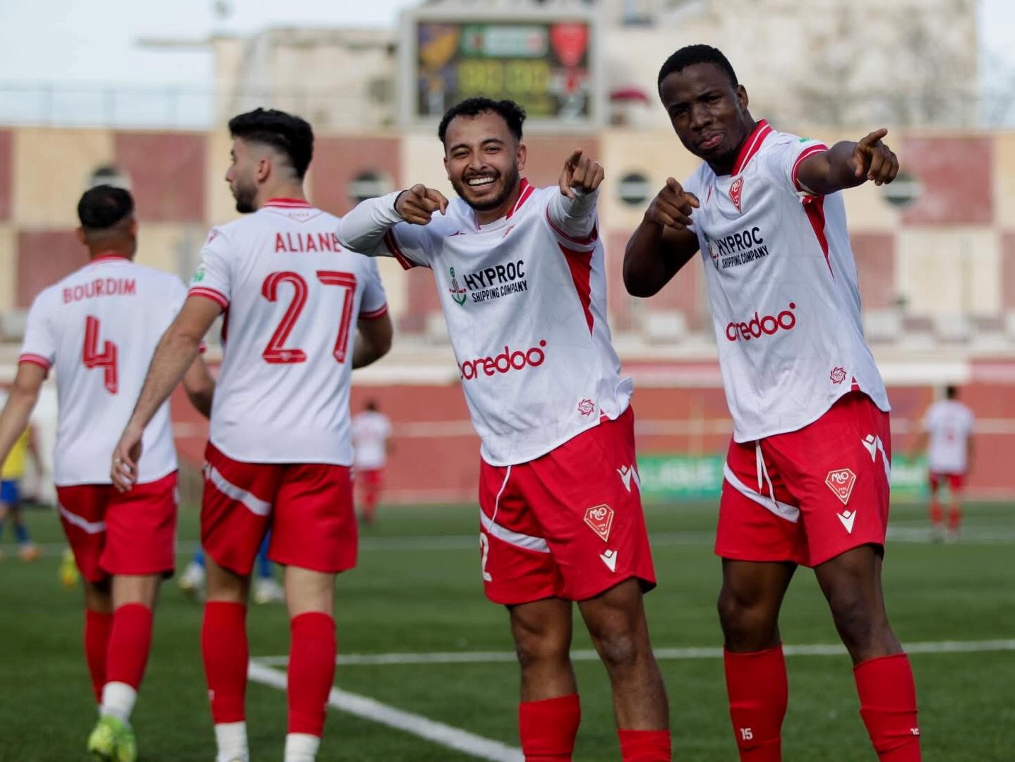 Joie des joueurs du MCO