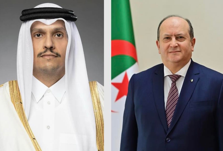 سيفي غريب يجري مكالمة هاتفية مع رئيس مجلس الوزراء وزير الخارجية لدولة  قطر