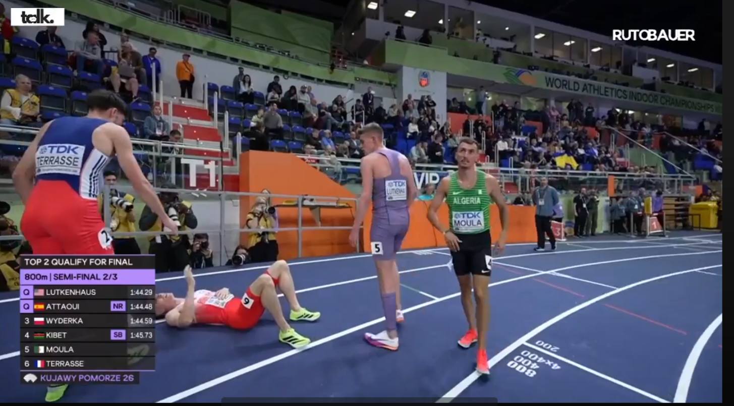 ألعاب القوى/بطولة العالم داخل القاعة (نصف النهائي): الجزائري سليمان مولى  ينهي سباق 800 م في المركز الخامس