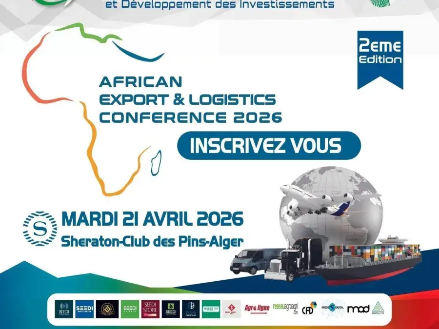 تنظيم المؤتمر الإفريقي الثاني للتصدير واللوجيستيات في 21 أفريل بالجزائر  العاصمة