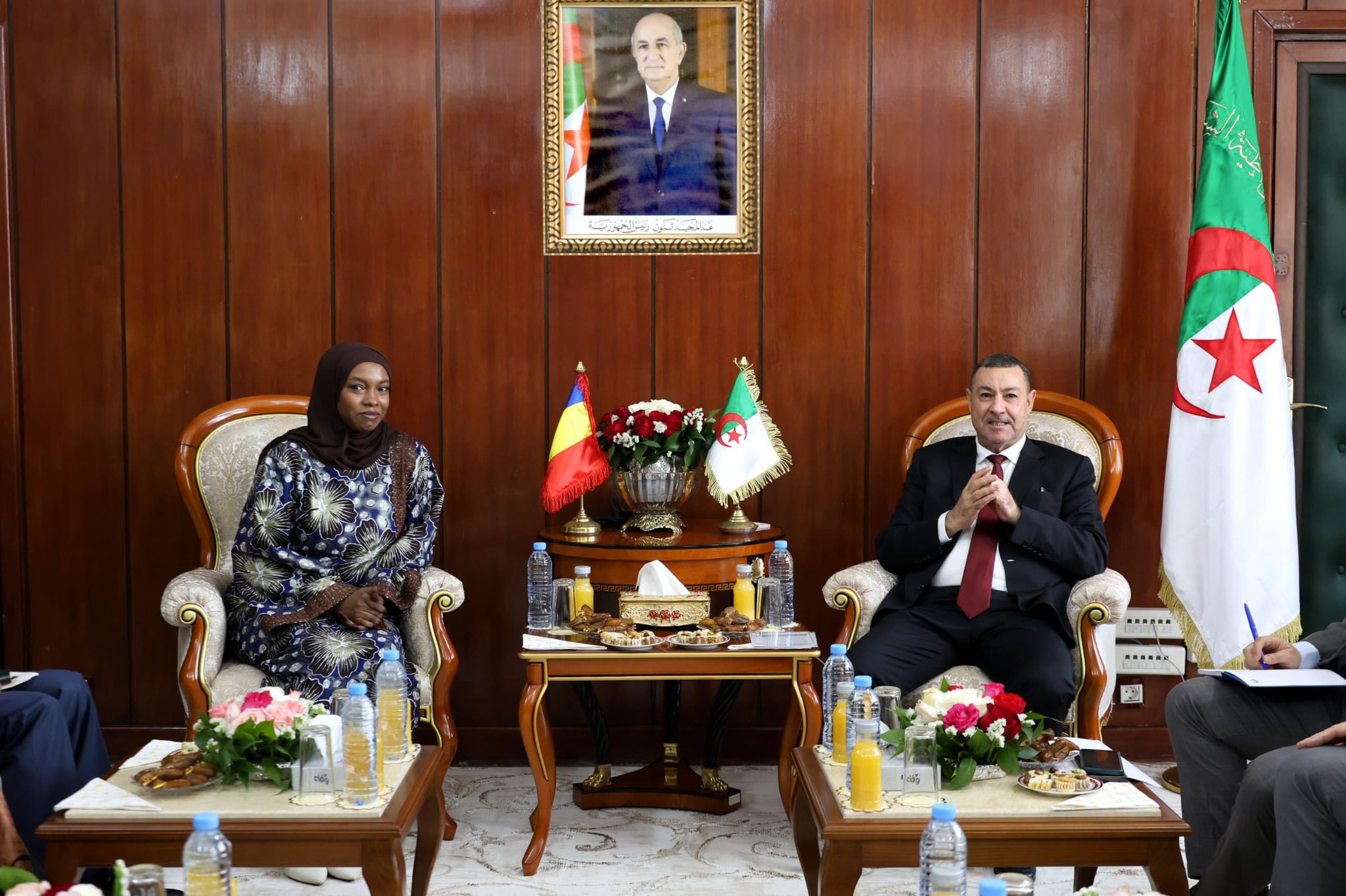 سعيود يستقبل وزيرة النقل التشادية