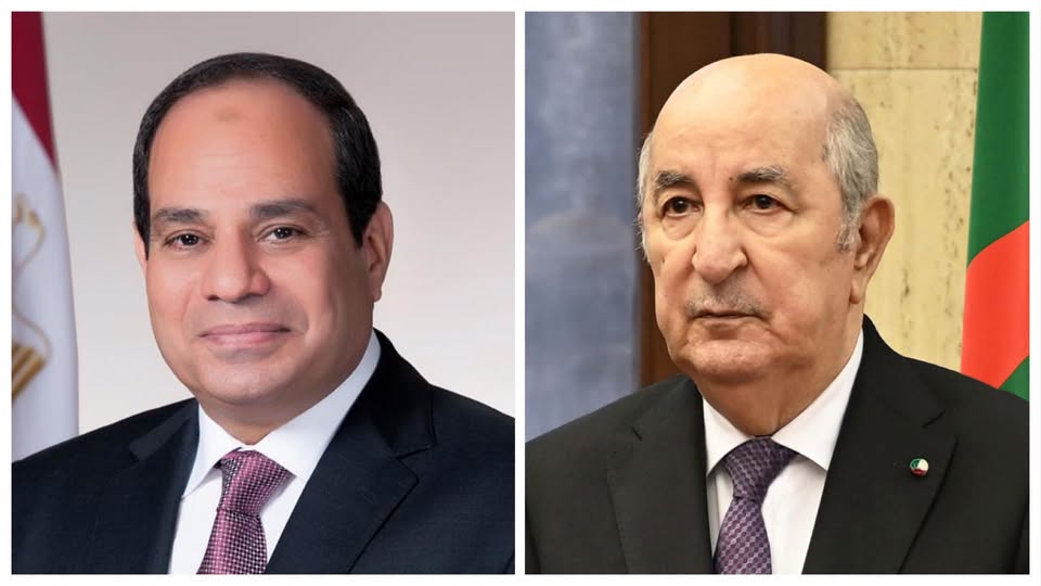 رئيس الجمهورية يتلقى مكالمة هاتفية من أخيه رئيس جمهورية مصر العربية الشقيقة