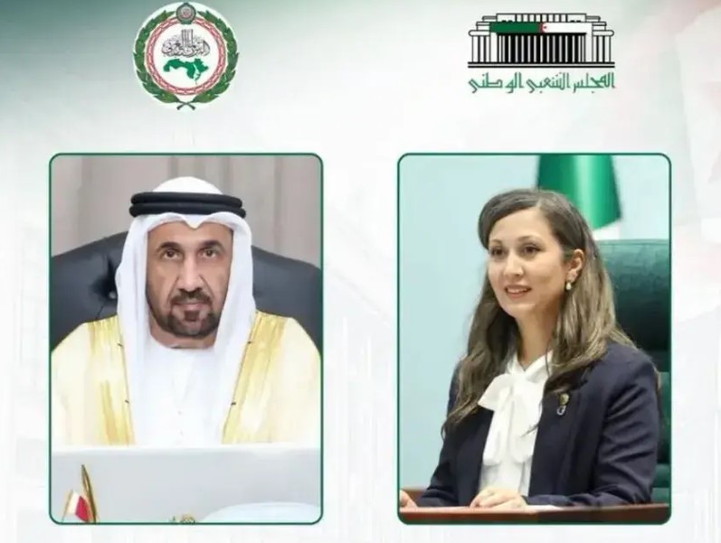رئيس البرلمان العربي يهنئ السيدة خليدة بوفدش بمناسبة انتخابها رئيسة للمجلس الشعبي الوطني