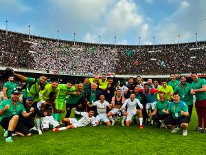 Joie des joueurs du MC Alger