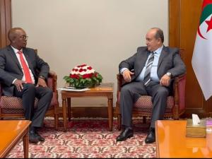 الوزير الأول بالنيابة يستقبل وزير التجارة والصناعة والمنافسة لجمهورية جنوب  إفريقيا 