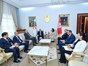 محادثات بين الوزير الأول سيفي غريب و رئيسة الحكومة التونسية 