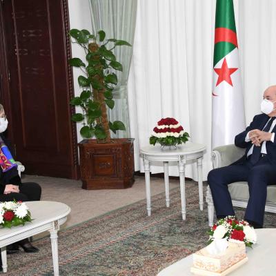 Le Président Tebboune reçoit la cheffe du Gouvernement tunisien