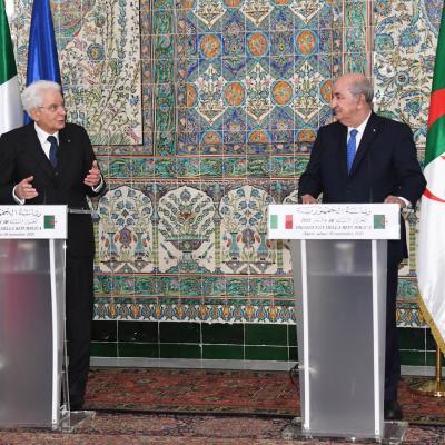 Le Président Tebboune avec son homologue italien, Sergio Mattarella