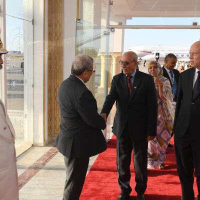 الرئيس غالي مع نظيره التونسي