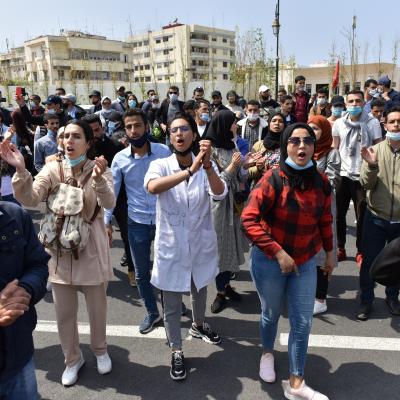 المغرب اعتصام للأساتذة المتعاقدين 