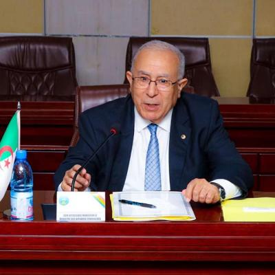 رمطان لعمامرة وزير الشؤون الخارجية والجالية الوطنية بالخارج 