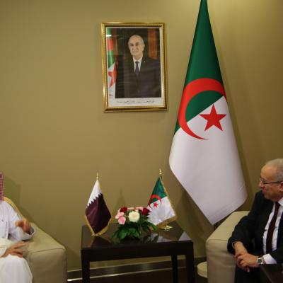 لعمامرة مستقبلاً وزير الخارجية القطري 