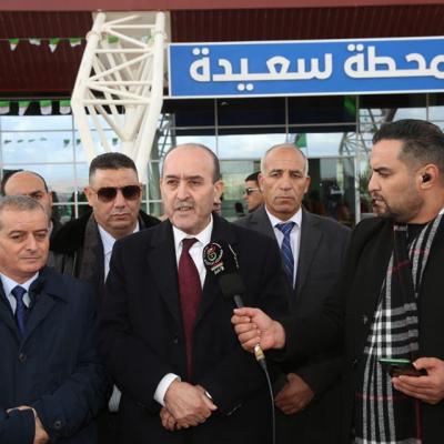 وزير النقل يدشن خط السكة الحديدية الرابط ما بين سعيدة-فرندة  
