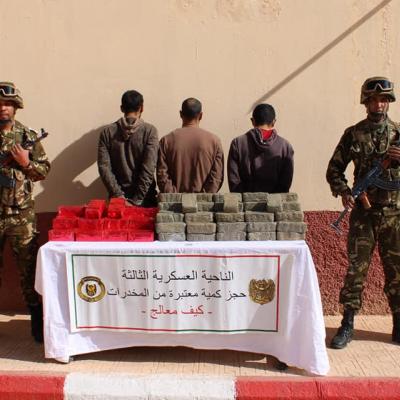 إحباط محاولات إدخال قرابة 8 قناطير من الكيف المعالج عبر الحدود مع المغرب خلال أسبوع