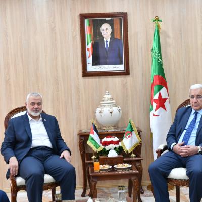 بوغالي يستقبل رئيس المكتب السياسي لحركة "حماس" الفلسطينية