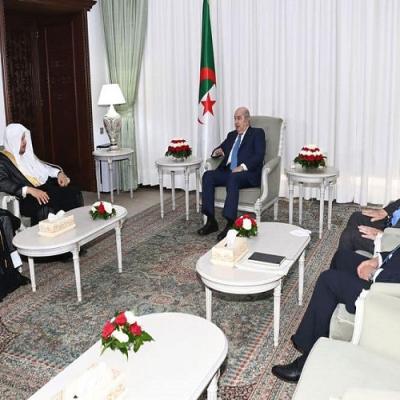 استقبال رئيس الجمهورية لرئيس مجلس الشوى السعودي