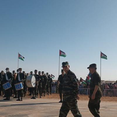 انطلاق الاستعراض العسكري تحت إشراف الرئيس إبراهيم غالي