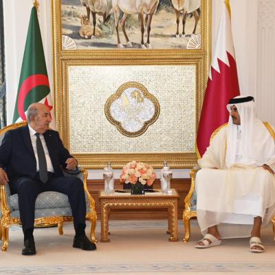 رئيس الجمهورية وأمير قطر