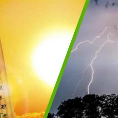 حرارة شديدة وأمطار رعدية