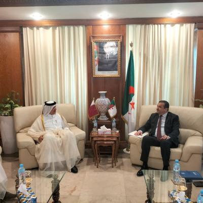 عرقاب يستقبل سفيردولة قطر لدى الجزائر