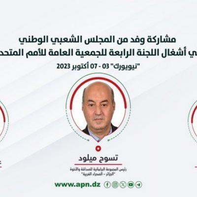 وفد من المجلس الشعبي الوطني يشارك في اجتماعات اللجنة الرابعة للجمعية العامة للأمم المتحدة