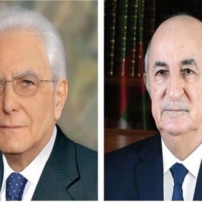 الرئيسان الجزائري والإيطالي