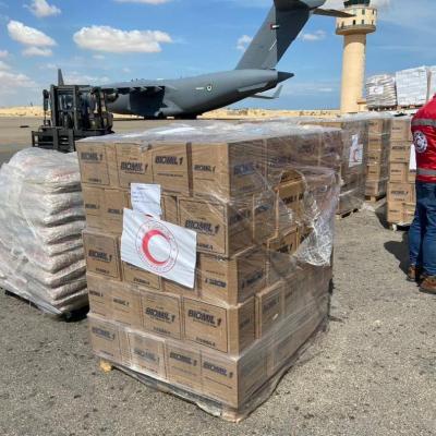 وصول مساعدات الجزائر الإنسانية لغزة إلى مطار العريش