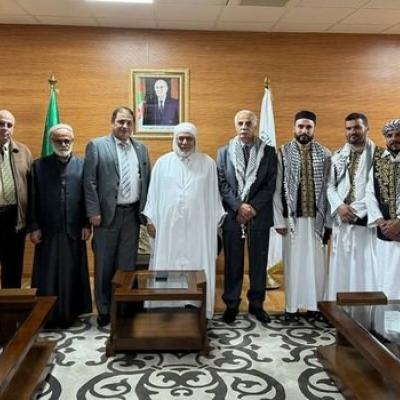 الوفد الفلسطيني في جامع الجزائر