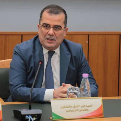 Fayçal Bentaleb, ministre du Travail, de l'Emploi et de la Sécurité sociale