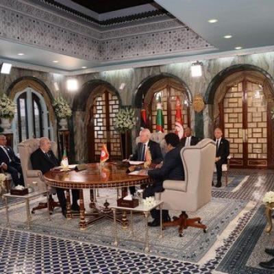 اختتام أشغال الاجتماع التشاوري الأول بين قادة الجزائر وتونس وليبيا