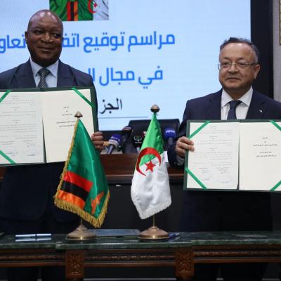 Signature d'un accord de coopération entre l’Algérie et la Zambie