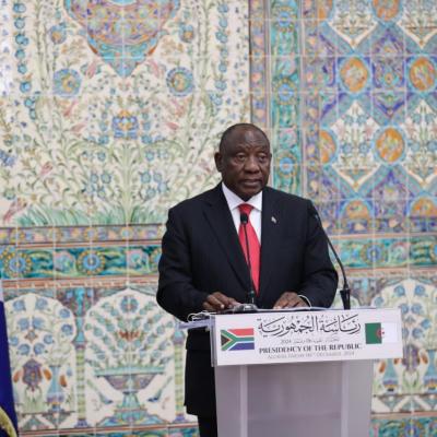 Le président de la République d'Afrique du Sud, Cyril Ramaphosa