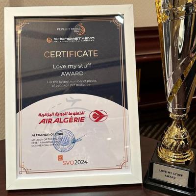 Air Algérie remporte un prix international décerné par l'aéroport de Moscou