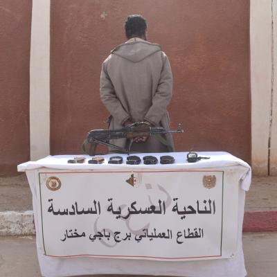 Reddition d'un terroriste à Bordj Badji Mokhtar et arrestation de 9 éléments de soutien aux groupes terroristes